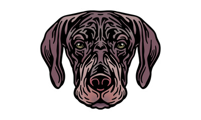 German Shorthaired Pointer dog logo pet portrait