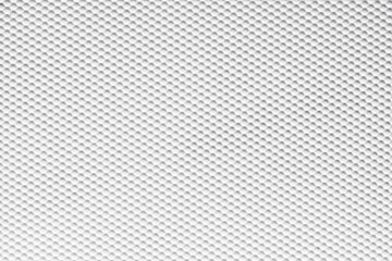 White fabric texture. Fiber structure background. Vintage canvas pattern. Gray checkered material backdrop.