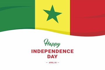 Senegal Independence Day. Vector Illustration. The illustration is suitable for banners, flyers, stickers, cards, etc.	