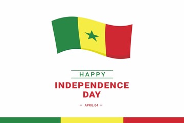 Senegal Independence Day. Vector Illustration. The illustration is suitable for banners, flyers, stickers, cards, etc.	