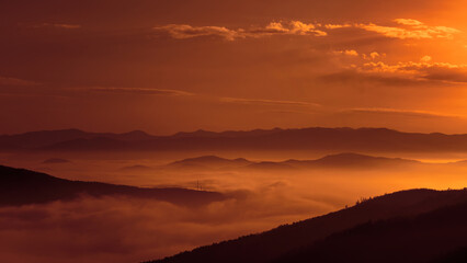 Above the sea of clouds 