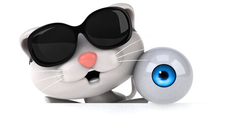 Fun cat - 3D Illustration