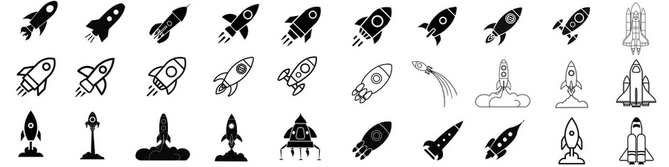 Space Rocket icon vector. Space Craft illustration sign. Shuttle symbol or logo. © Denys