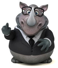 Naklejka premium Fun rhinoceros - 3D Illustration