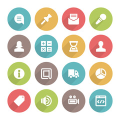 Fototapeta premium Interview and casting vector icon. Recruiting new professional employees through web color advertising. Management chart candidate and mailing invitations by mail communication flat design.