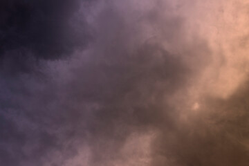 Obraz premium Dark clouds before heavy raining. dark storm clouds before rain.