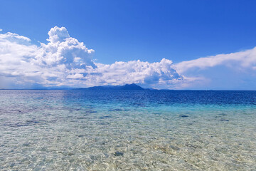 Beautiful landscapes view at Maiga Island, Semporna Sabah, Malaysia.