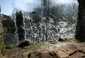 Waterfall at Newstead Abbey, Nottinghamshire, UK