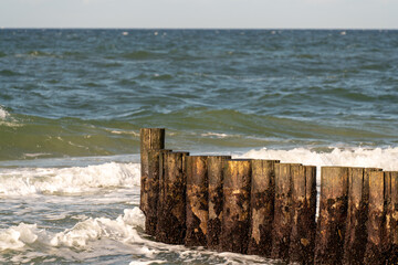 Lahnungen Küstenschutz Wellen Ahrenshoop Ostsee