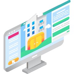 Search restaurant service 3d icon vector computer