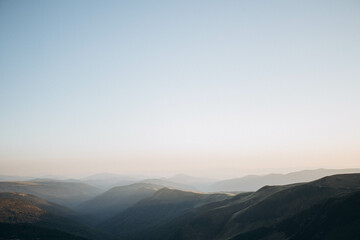 sunrise in Carpatien mountains