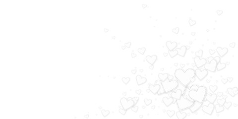 White heart love confettis. Valentine's day explos