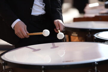 musician playing the drums
