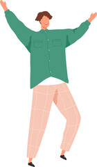 Happy Man Cartoon Illustration