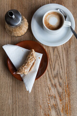 coffee and nut filled pastry