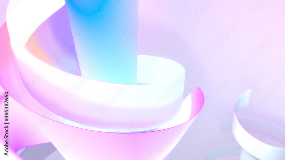 Poster abstract background spiral swirl in various colors,flow of waves,3d rendering