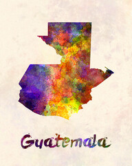 Guatemala  in watercolor