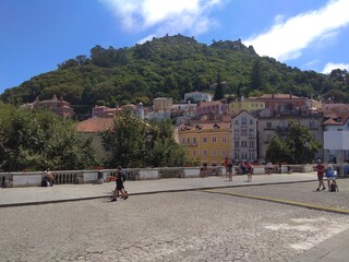 La ciudad de Sintra y su peculiar y bonito palacio. Portugal.