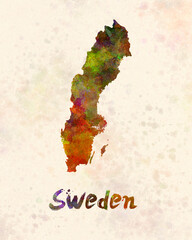 Sweden in watercolor