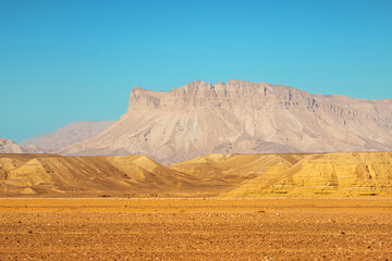 Rocks and mountains in a desert and arid area in Egypt