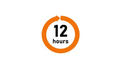 Clock , timer (time passage , waiting time) animation (4K) | 12 hours