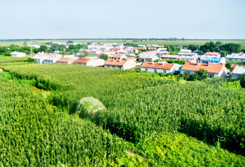 Landscape farms in villages of China