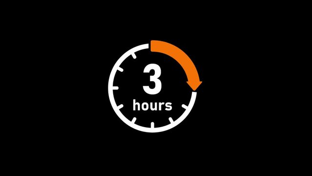 Clock , timer (time passage , waiting time ) animation (4K) | 3 hours