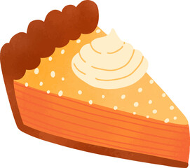 Sweet Pie Dessert Colored Illustration