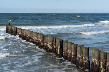 Lahnungen Küstenschutz Wellen Ahrenshoop Ostsee