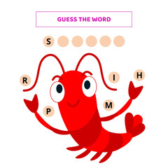 Guess the word. Educational game for kids.