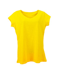 yellow t-shirt on a white background