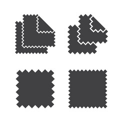 Textile swatch icons, Fabric Sample Icons, Sample material Vector illustration
