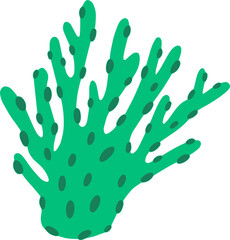 Coral or Seaweed Childish Cartoon Illustration © Good Studio