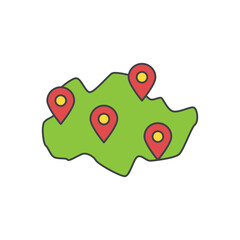 Domestic, local tourism icon line style icon, style isolated on white background