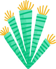 Seaweed or Algae Cartoon Illustration