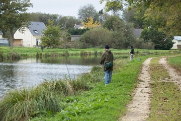 landscape with river and trees