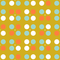 Geometric vector seamless pattern. Modern background with simple shapes in pastel colors.