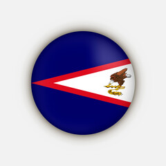 Country American Samoa. American Samoa flag. Vector illustration.
