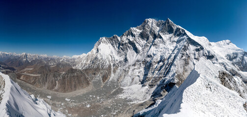 Photo of a high mountain with a snow, perfect Nepal