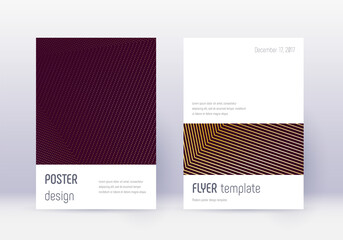 Minimalistic cover design template set. Gold abstr