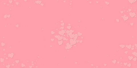 Pink heart love confettis. Valentine's day explosi