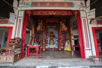 Kawi Ong Eia Shrine, is ancient Taoist temple in the old town, It's the main of Vegetarian Festival in Trang Province, Thailand