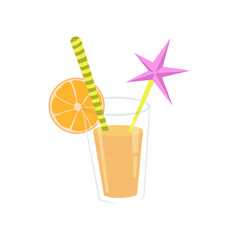 Party coctail illustration. Isolated on white background.