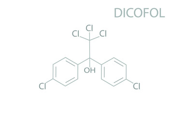 Dicofol molecular skeletal chemical formula.	
