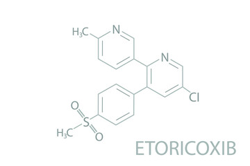 Etoricoxib molecular skeletal chemical formula.	
