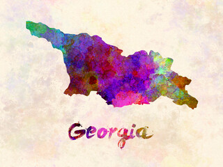 watercolor map georgia