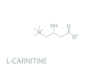 L-carnitine molecular skeletal chemical formula.	
