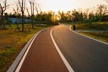 The running road of leisure park.