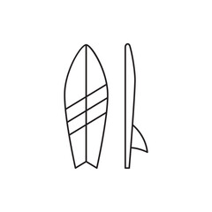 Surf board icon line style icon, style isolated on white background