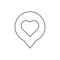 Spot tourism travel icon line style icon, style isolated on white background